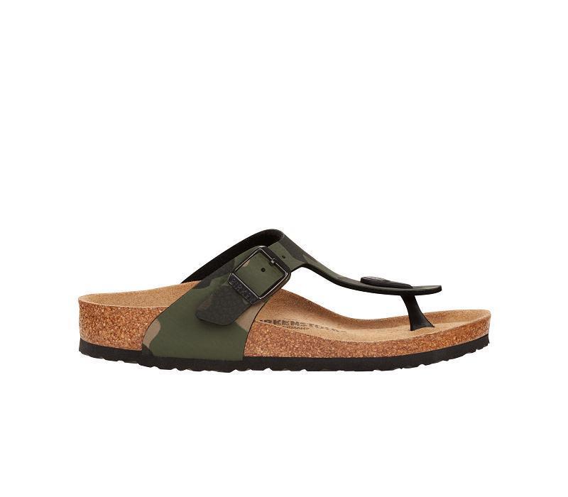 Birkenstock Birko-flor Narrow Gizeh Børn Camo Khaki | DK 148XYU